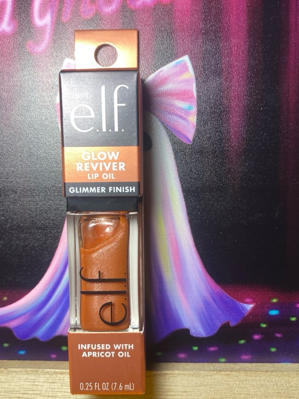 e.l.f. Glow Reviver Lip Oil in Shimmery Apricot Brown